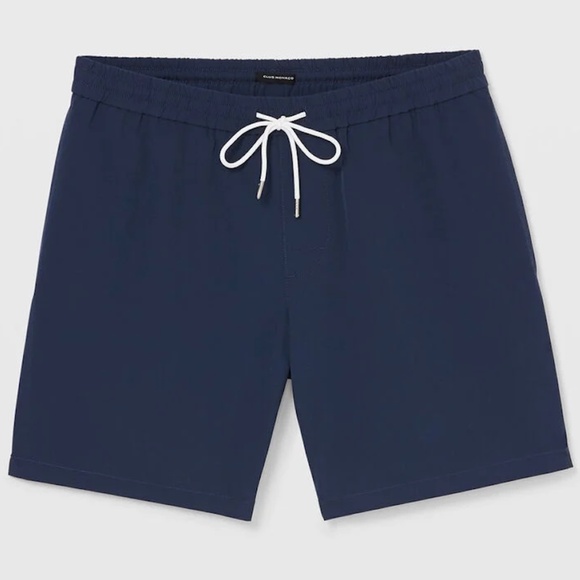 Bo Solid 7" Swim Trunk - Brand New - NEVER WORN - Navy - Picture 5 of 5